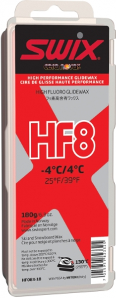 Swix Hf8X Red, -4°C/4°C, 180G