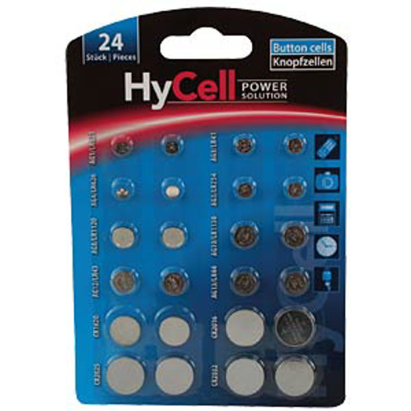 Batterier Valuepack 24 Stk Knappcelle Hycell
