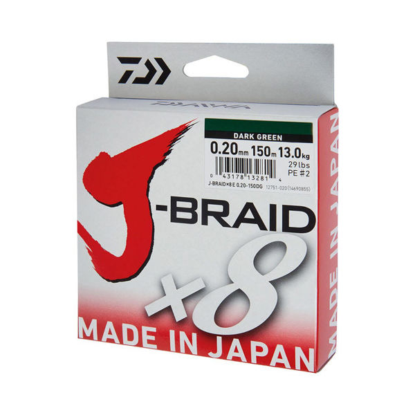 Daiwa J-BRAID X8 300M DG 0.16mm